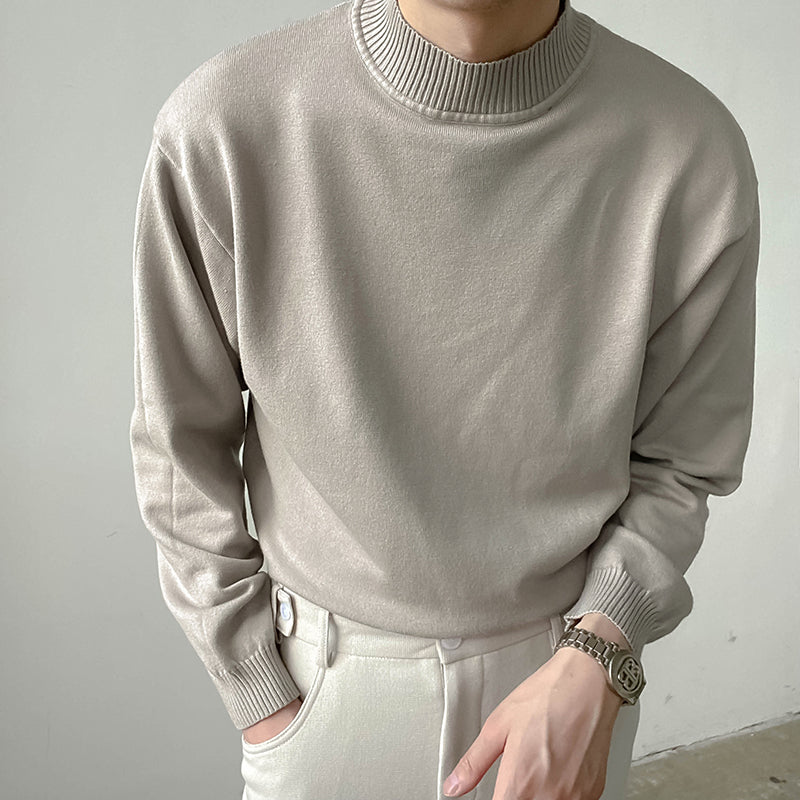 Trendy Long Sleeve Knit Pullover | Streetwear