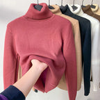 Women's Elegant Turtleneck Winter Sweater - Thick, Warm Knit Pullover | Streetwear