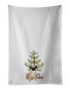 Pug Fawn #3 Christmas Kitchen Towel Set of 2