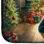 Lancashire Heeler and Santa Claus Dish Drying Mat