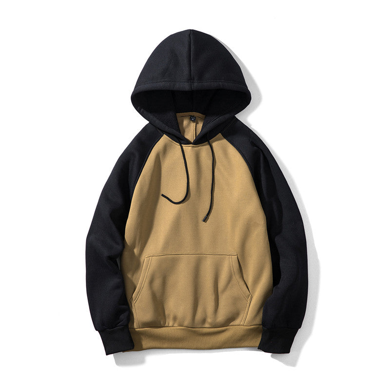 Solid Color Contrast Stitching Hoodie | Streetwear