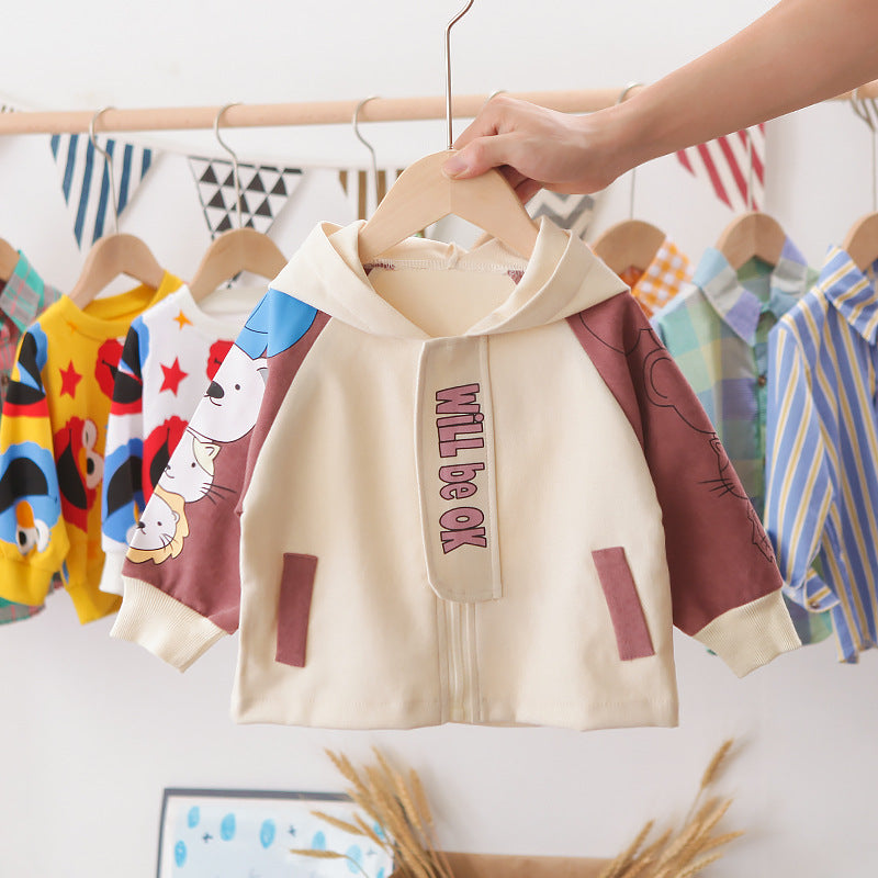 Cute Corduroy Hoodie for Kids - Long Sleeve Coat
