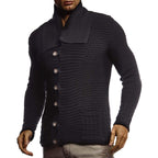 Solid Color Long-Sleeved Knitted Jacket Sweater