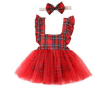 Baby Christmas Dress with Tulle Skirt for Infants
