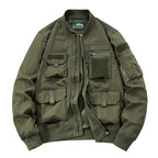 Men's Multifunctional Military Jacket with Large Pockets