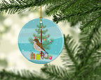 Thrush Merry Christmas Ceramic Ornament