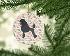 Standard Poodle Merry Christmas Ceramic Ornament
