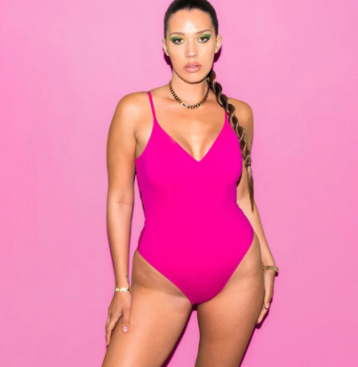 Black Scoop-Neck High-Cut One-Piece Swimsuit