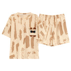 2024 Women's Summer Pajama Set - Short Sleeve & Shorts