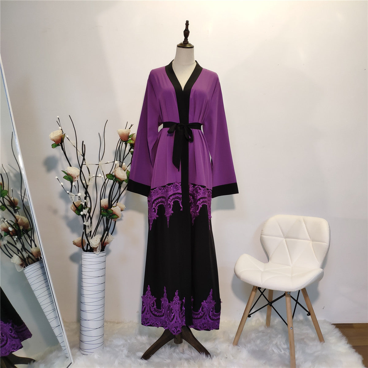 Lace Cut Out Patchwork Fashion Cardigan