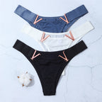 V-Shaped Metal Decoration Women's Sports Hip Panties