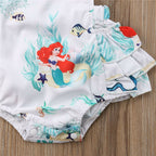 Mermaid Pattern Baby Bodysuit with Headband (Bulk)