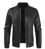 Men's PU Leather Jacket - Spring 2024 Casual Style (One Piece)