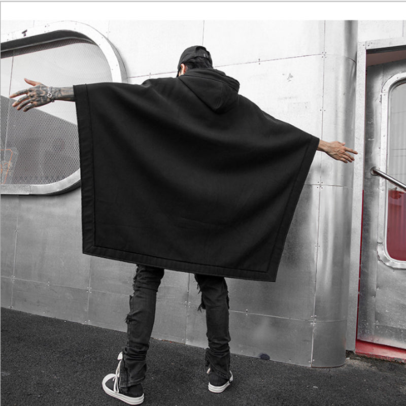 Autumn Winter Men's Loose Batwing Hoodie Coat | Streetwear