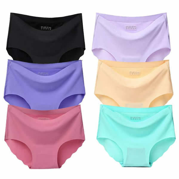 Ice-Silk Plus-Size Women's Seamless Sexy Panties