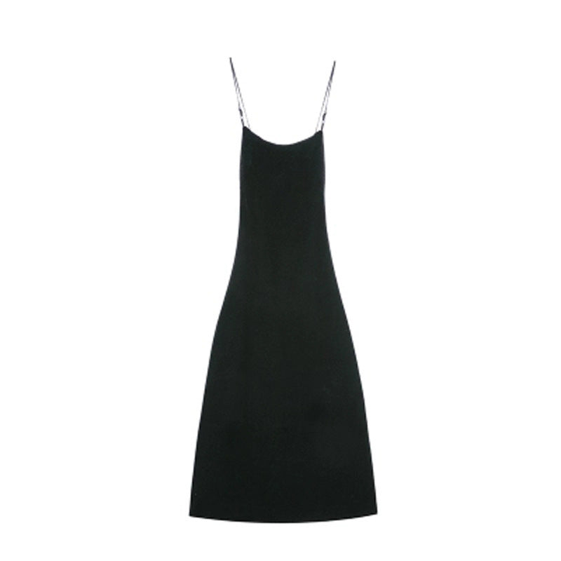 Velvet Sleeveless Nightgown Dress for Autumn/Winter