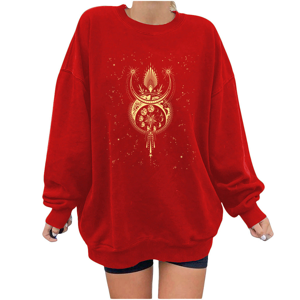 Five Pointed Star Pattern Women's Sweater