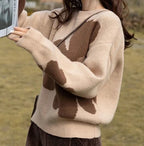 Loose Casual Round Neck Jacquard Pullover Sweater 2023 | Streetwear