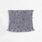 Cotton Pleated Bandeau with Strap for Lingerie