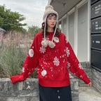 Santa Claus Couple Outfit Loose Crew Neck Sweater