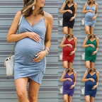 Maternity Ruched Spaghetti-Strap Bodycon Mini Dress