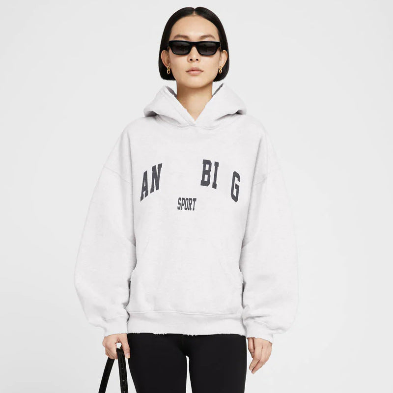 Classic Letter Print Casual Long Sleeve Sweater