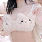 Cute Girls Cotton Wireless Bra Set