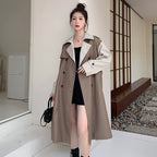 Mid Length Waistband Slimming Heben Style Coat