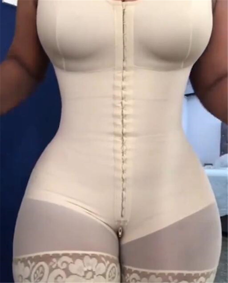 Compressible Shapewear Corset Short with Brooch for Women