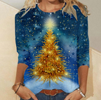 3D Printed Christmas Casual Long Sleeve T-shirt | Streetwear