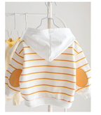 Striped Women's Sweater with Round Neck and Long Sleeves