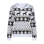 Christmas Reindeer Print Hoodie Sweatshirt | Streetwear