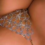 Rhinestone Body Chain Lingerie Set