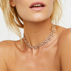 Fashionable Metal Chain Bra and Body Jewelry Bikini