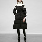 Pleated Waist White Duck Down Jacket