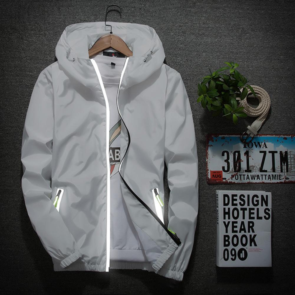 Trendy Men's Super Thin Windbreaker Jacket with Zipper