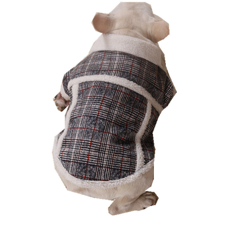 Fadou Chenery Pet Fashion Plush Zipper Coat for Dogs