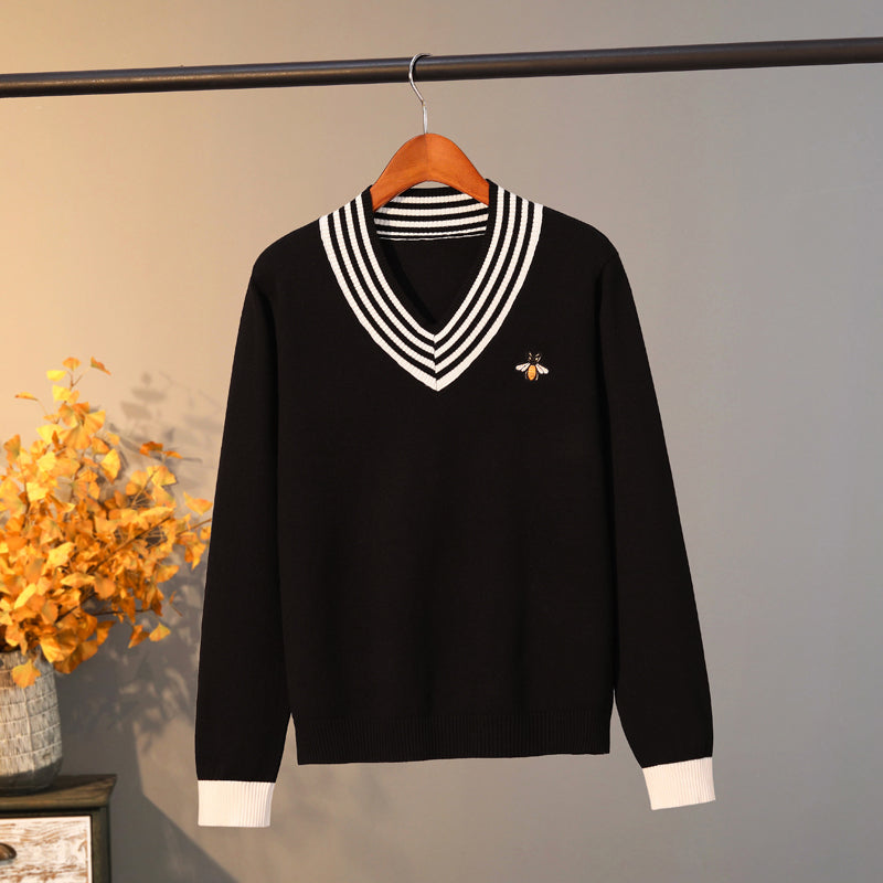 Embroidered Bee Pullover Shirt | Streetwear