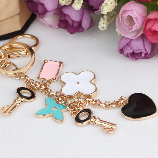 Creative Alloy Flower Keychain Accessory | Accessory