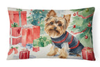 Yorkie Christmas Throw Pillow