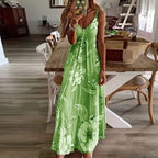 New European and American Floral Maxi Dress