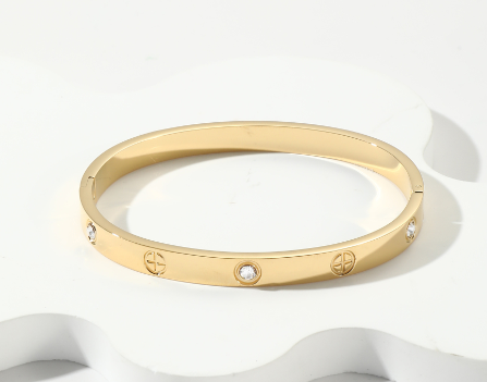 Classic Cross Studs Bangle Bracelet