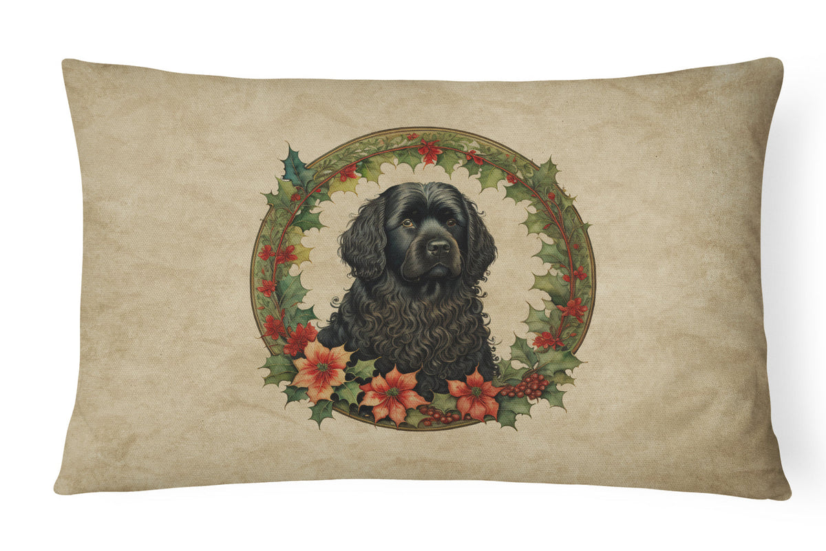 Puli Christmas Flowers Throw Pillow