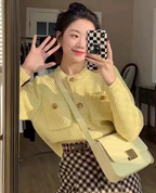 Retro Knitted Cardigan Jacket for Women - Loose Fit