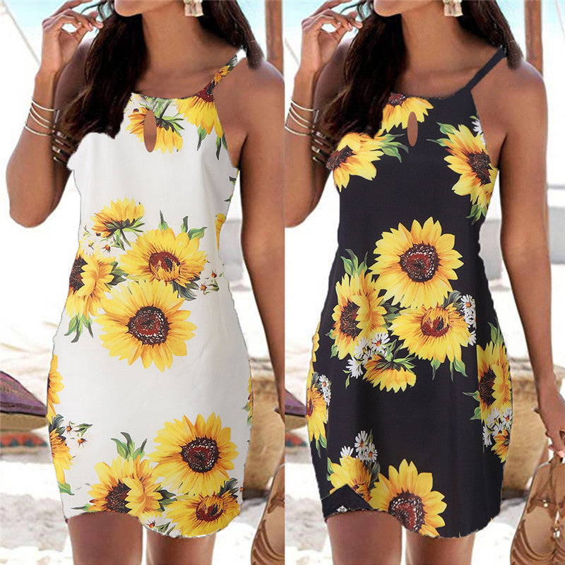 2019 Women's Summer A-Line Dress with Adjustable Straps
