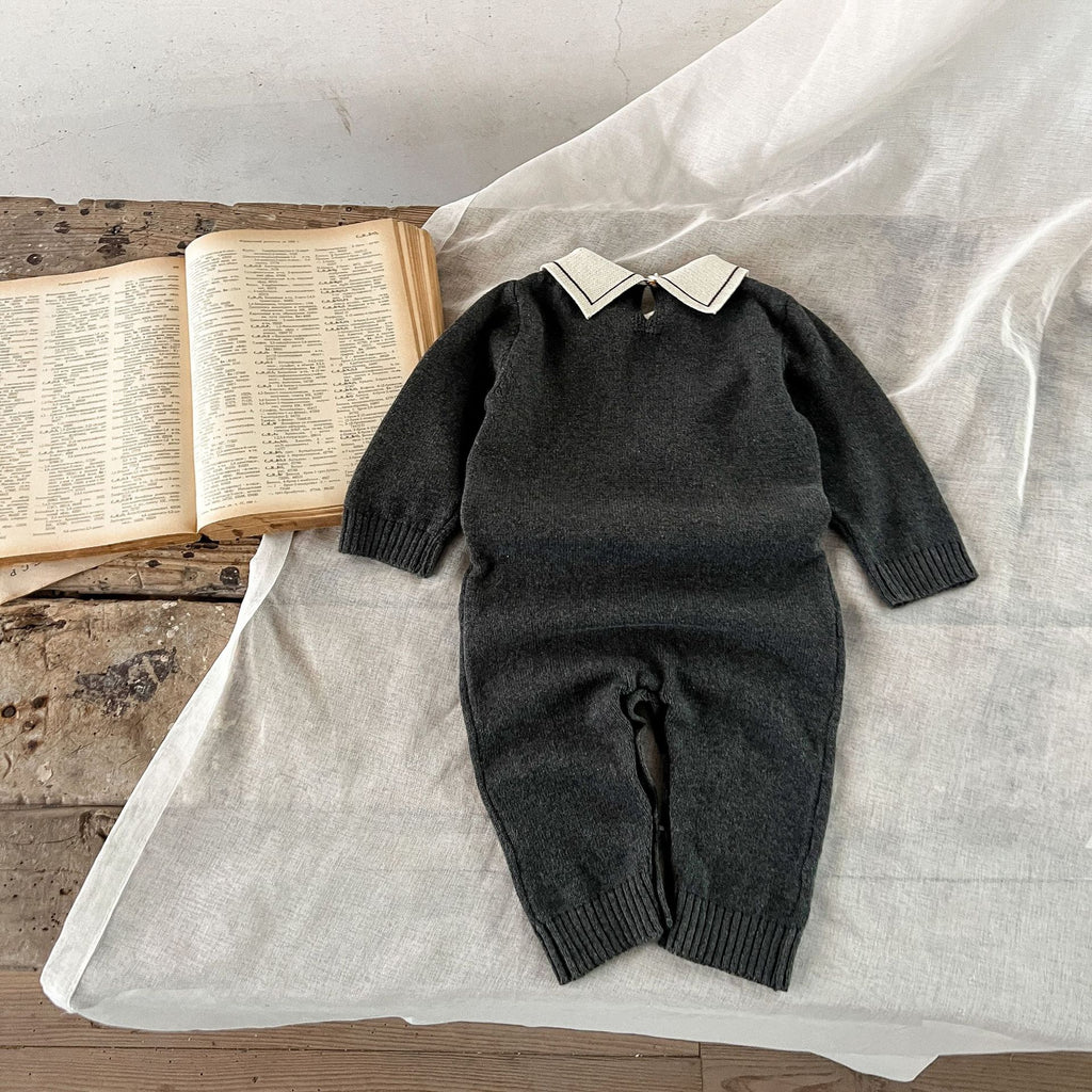 Standing Collar Baby Bear Knit Sweater