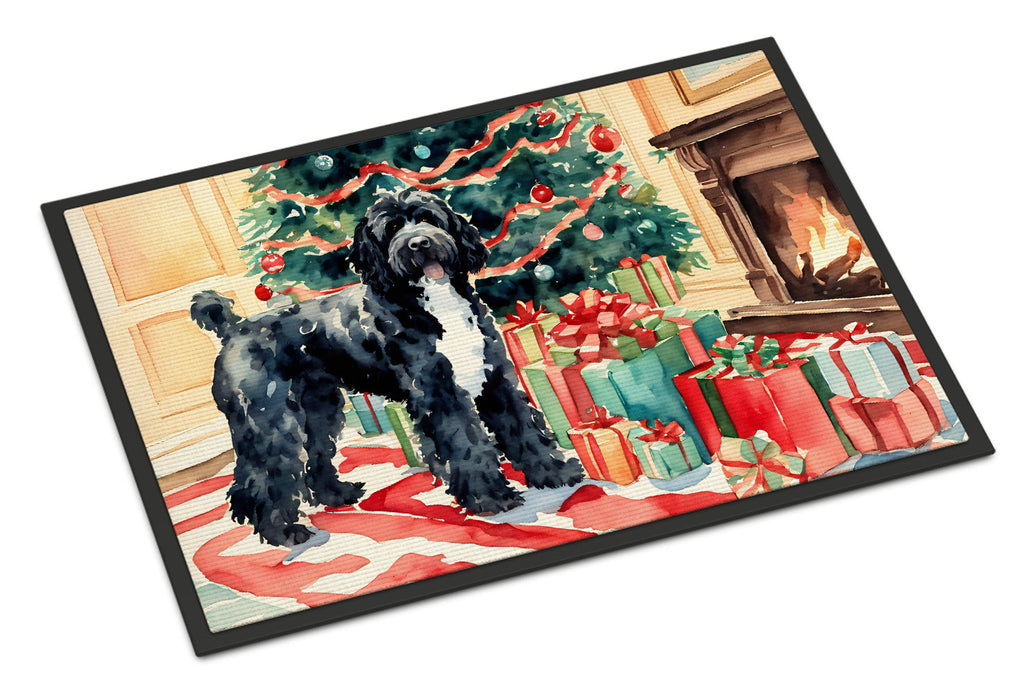 Portuguese Water Dog Cozy Christmas Doormat