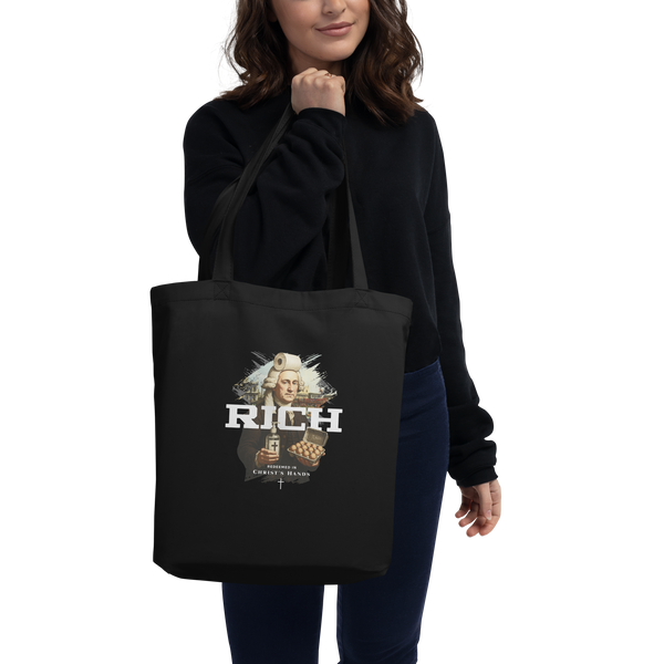 Anointed Attire RICH Christian Tote Bag - Redeemed In Christ's Hands | Organic Cotton