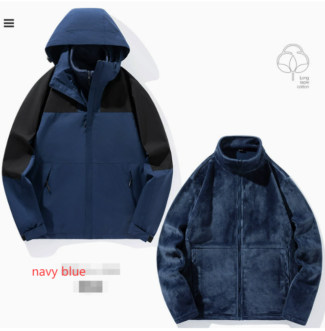 Men's High Waterproof Three-in-one Shell Jacket