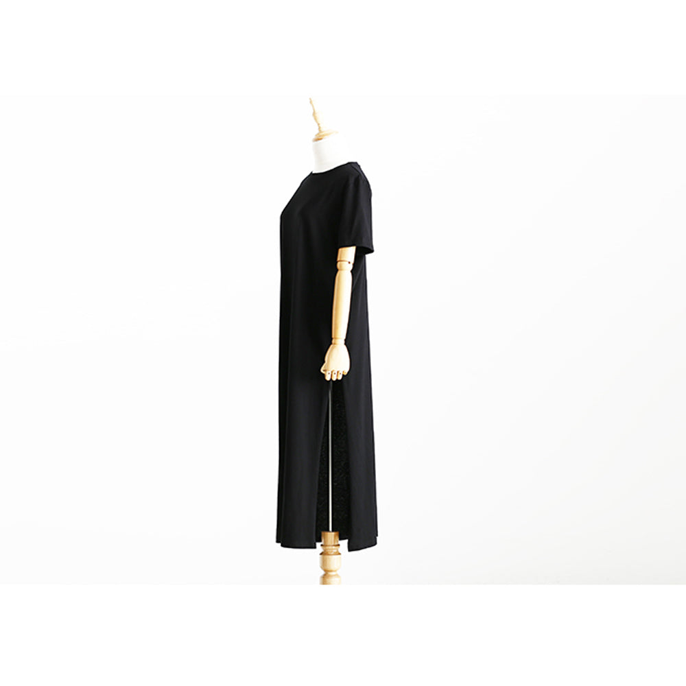 Loose Round Neck Long Dress for Spring/Summer Plus Size